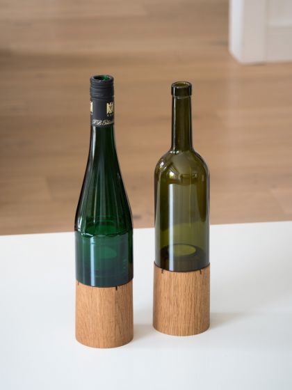 Teelichthalter Weinflasche